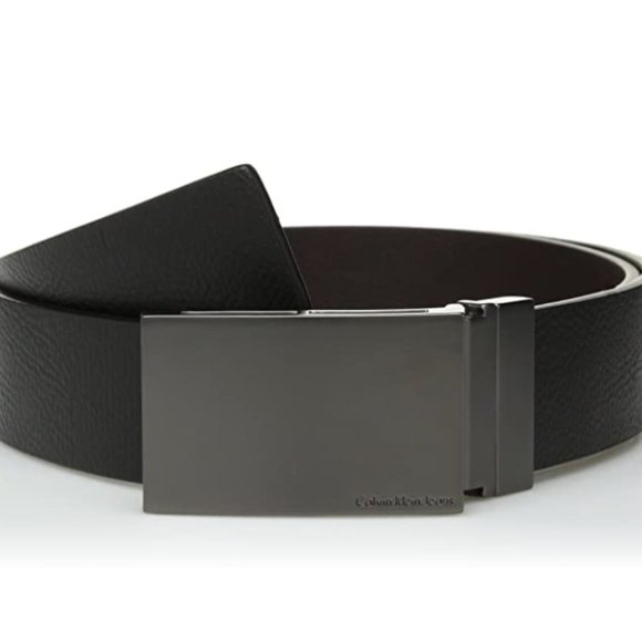 Men's double-sided belt with buckle